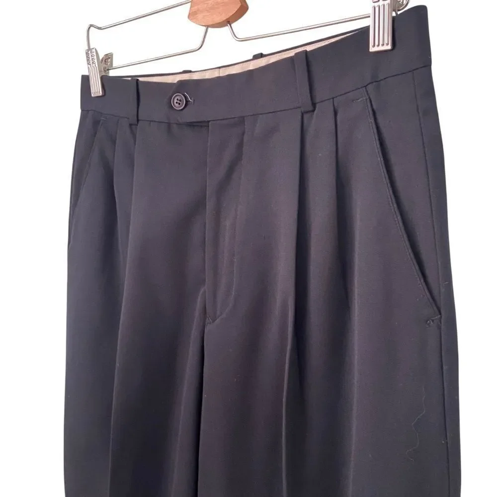 Vintage Giorgio Valentino Classic Navy Blue Men's Pants in Size 30